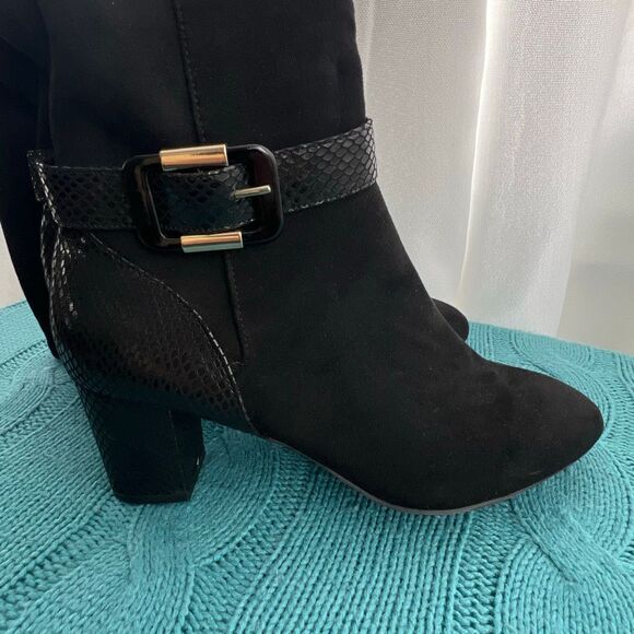 Karen Scott Women's Block Heel Isabell Knee High Dress Boot Black Size 9 NWOT - Picture 2 of 7